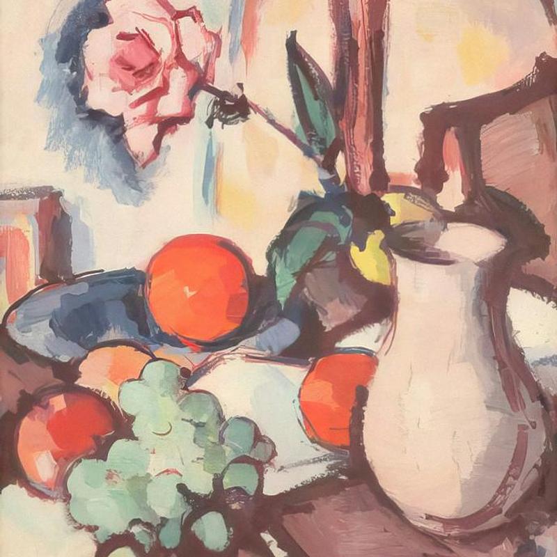 The yard after rain, study