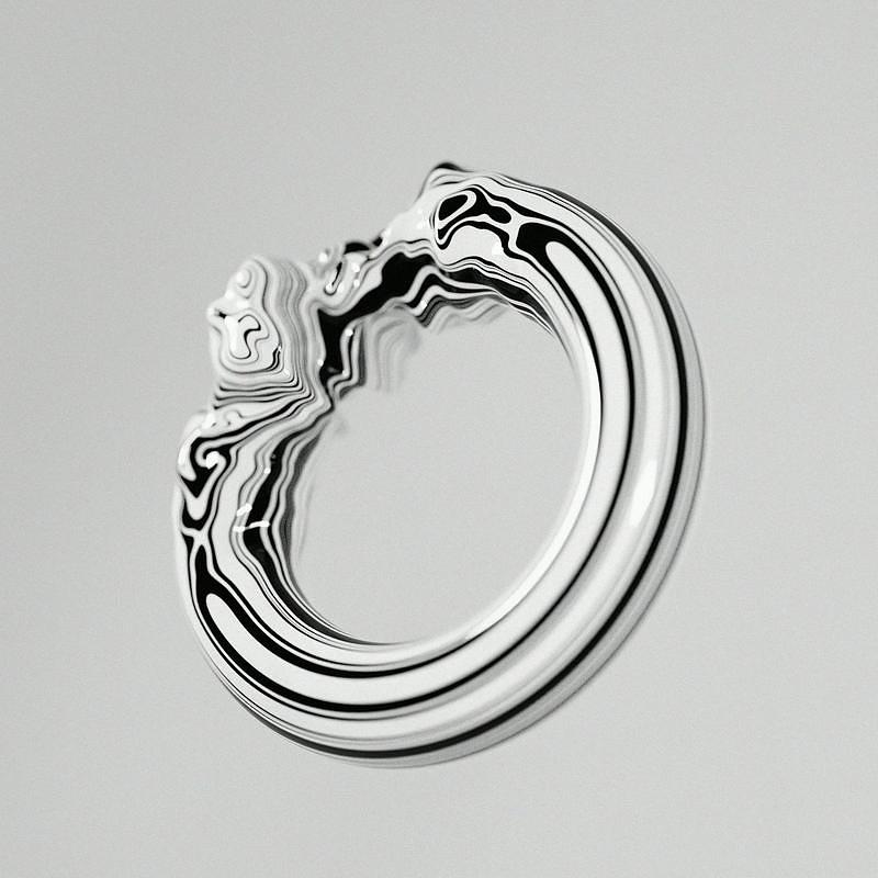 Twisted ring in recycled silver