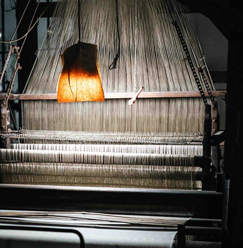 Log cabin tea towels, a weaving draft
