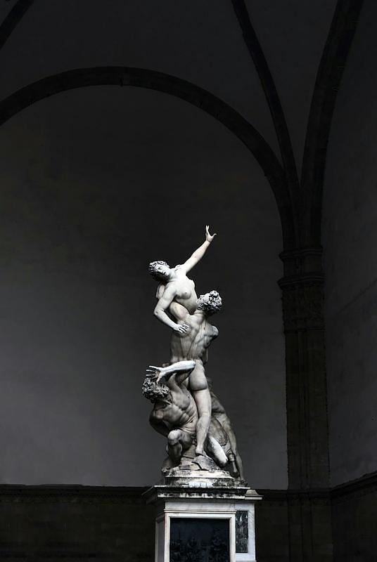 Fern, relief in white plaster