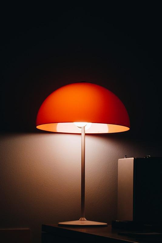 Oxidised steel reading light